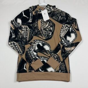 Jordan Men's Crewneck Sweater in Black and Tan Kids XL NWT